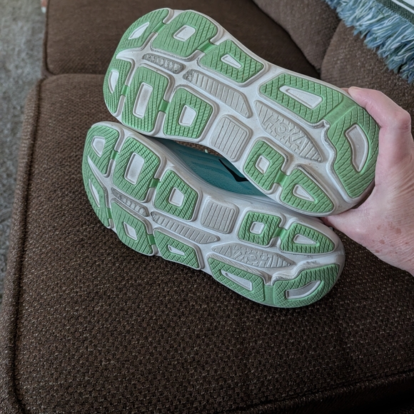 Hoka Women's Aqua and Black Athletic Shoes - Picture 2 of 3